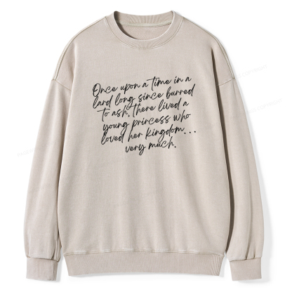 Pagewings Once Upon A Time Unisex Washed Sweatshirt