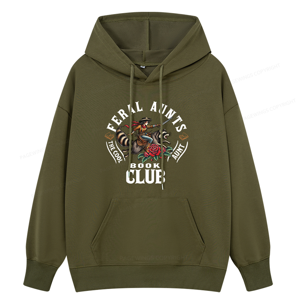 Pagewings Feral Aunt Social Book Club Unisex Classic Hoodie