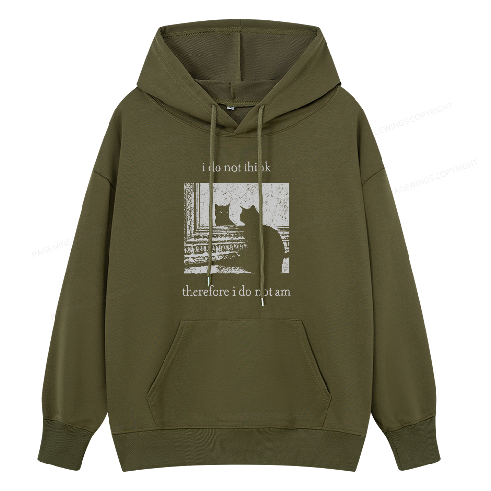 Pagewings I Do Not Think Therefore I Do Not Am Unisex Classic Hoodie