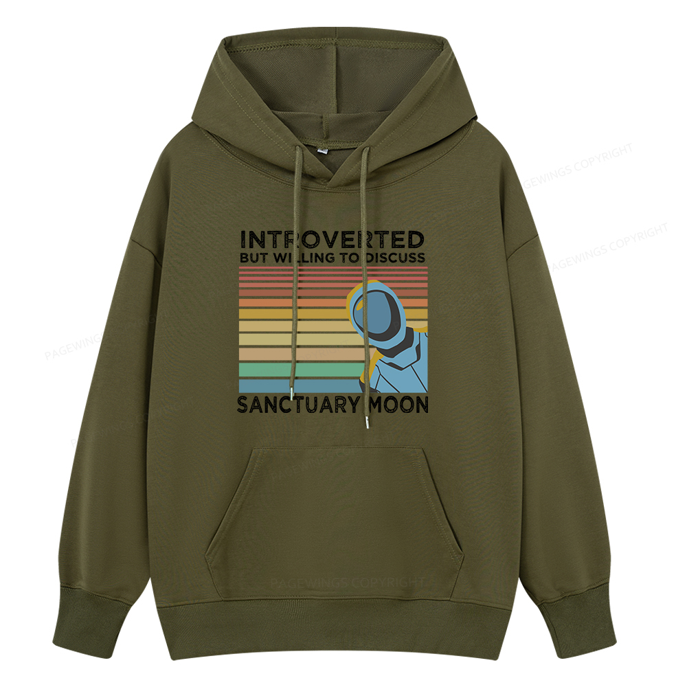 Pagewings Introverted But Willing to Discuss Sanctuary Moon Unisex Classic Hoodie