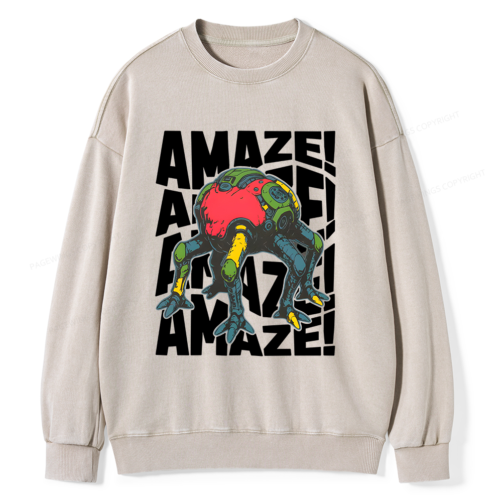 Pagewings Amaze Unisex Washed Sweatshirt