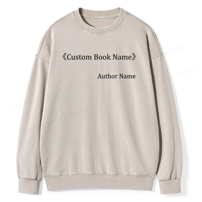 Pagewings Personalized Book Name Unisex Washed Sweatshirt