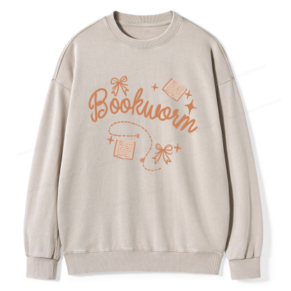 Pagewings Bookworm Unisex Washed Sweatshirt