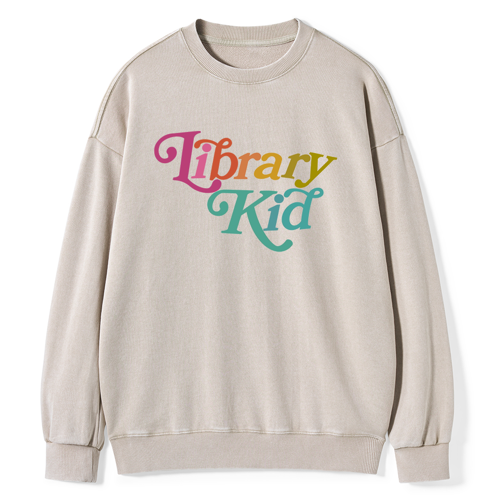 Pagewings Library Shirt Librarian Shirt Unisex Washed Sweatshirt
