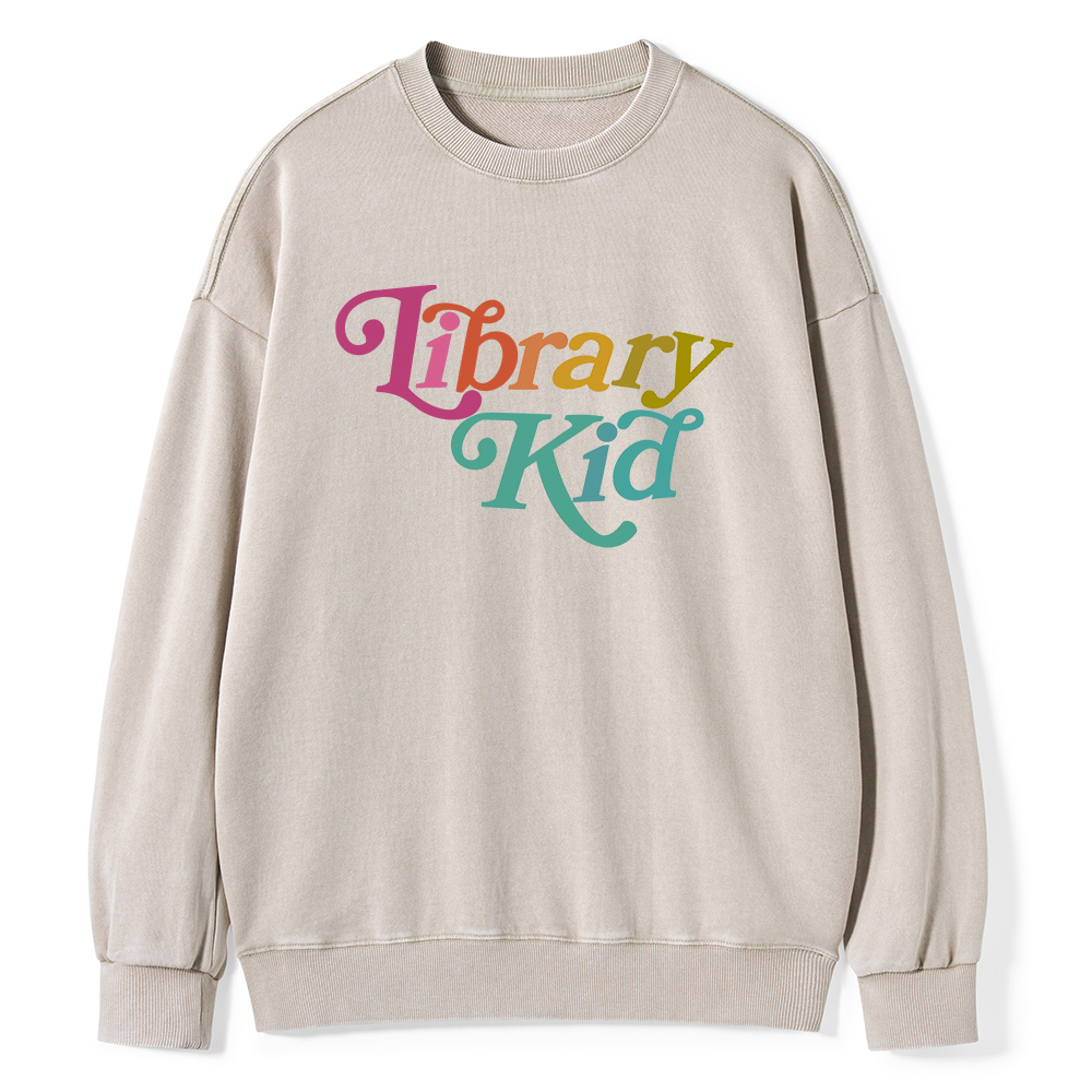 Pagewings Library Shirt Librarian Shirt Unisex Washed Sweatshirt