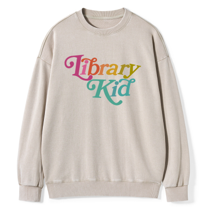 Pagewings Library Shirt Librarian Shirt Unisex Washed Sweatshirt