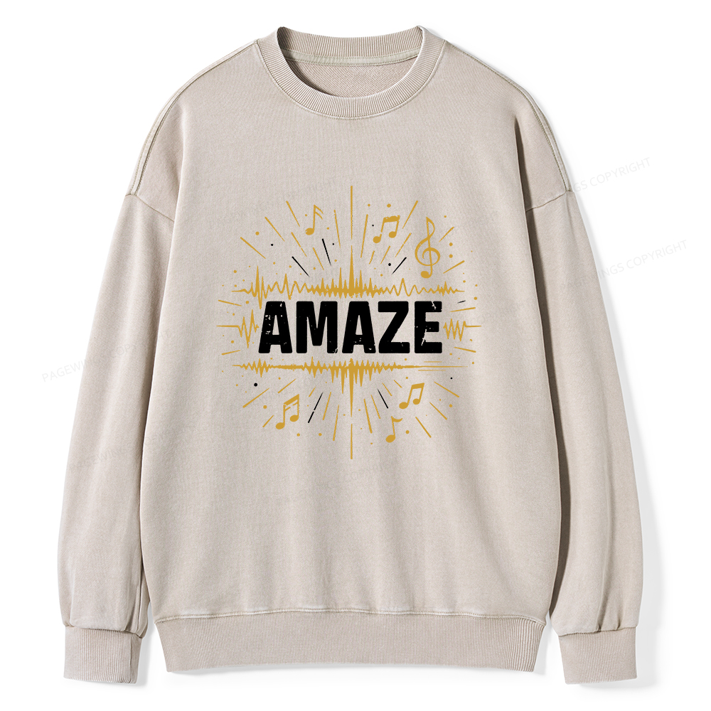 Pagewings Amaze Unisex Washed Sweatshirt