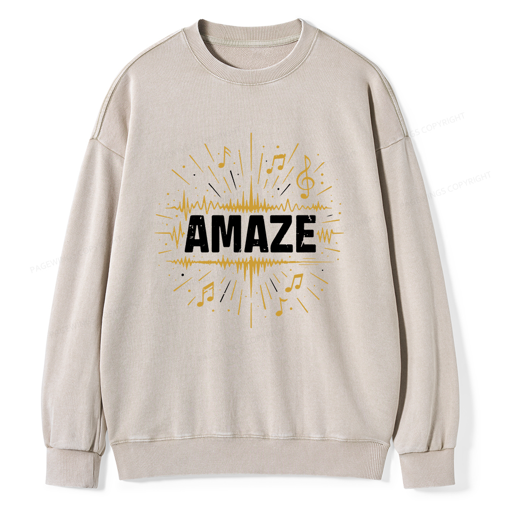Pagewings Amaze Unisex Washed Sweatshirt