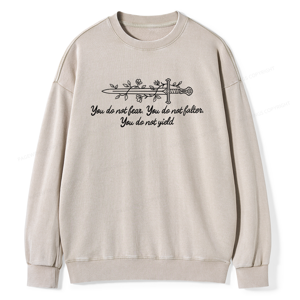 Pagewings You Do not Yield Unisex Washed Sweatshirt