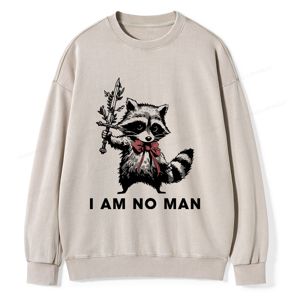 Pagewings I Am No Man Unisex Washed Sweatshirt