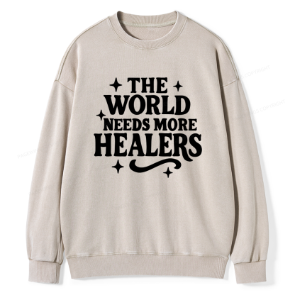 Pagewings Nurse Badge Reel Unisex Washed Sweatshirt