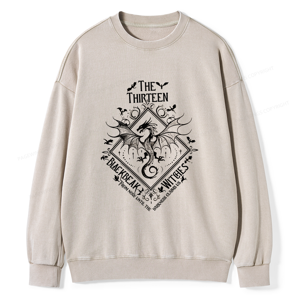 Pagewings Manon Blackbeak Unisex Washed Sweatshirt