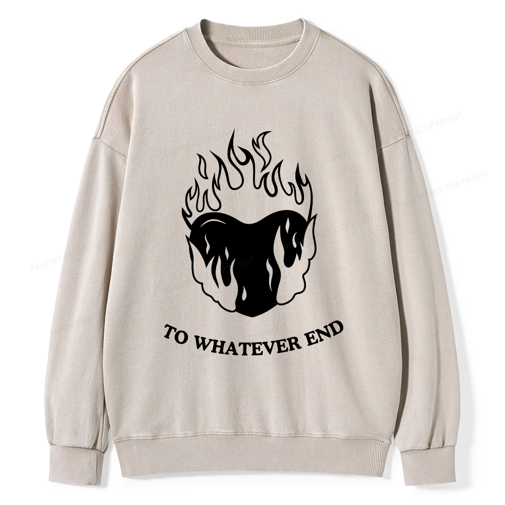 Pagewings Baby Tee Women Unisex Washed Sweatshirt