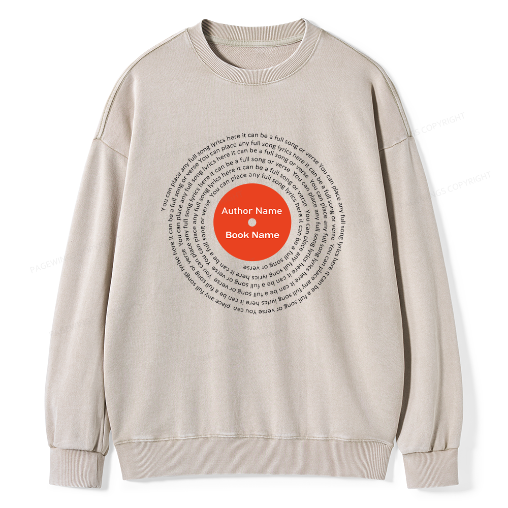 Pagewings Book Author Name And Quotes Unisex Washed Sweatshirt