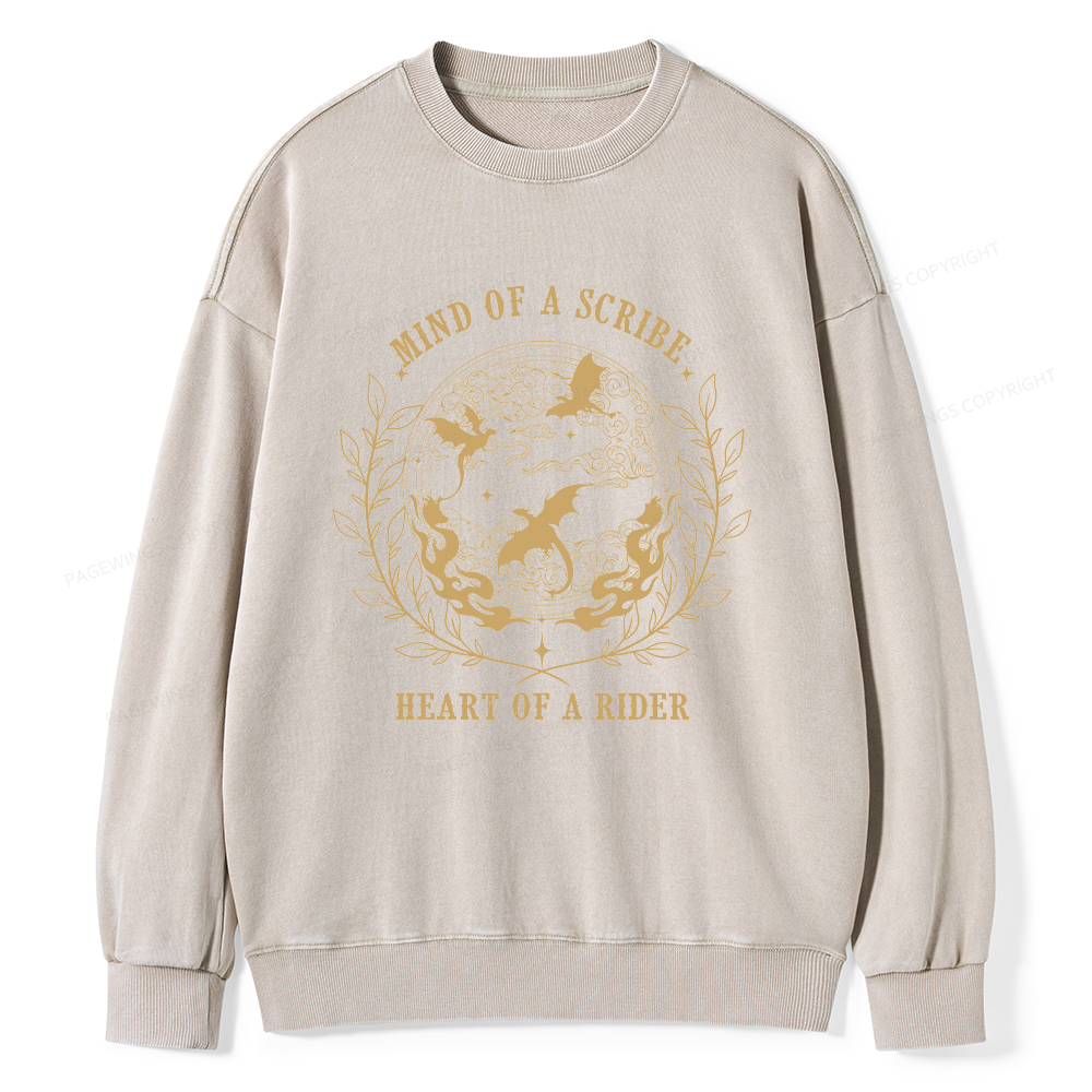 Pagewings Mind Of A Scribe Unisex Washed Sweatshirt