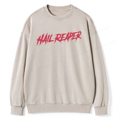 Pagewings Hail Reaper Unisex Washed Sweatshirt