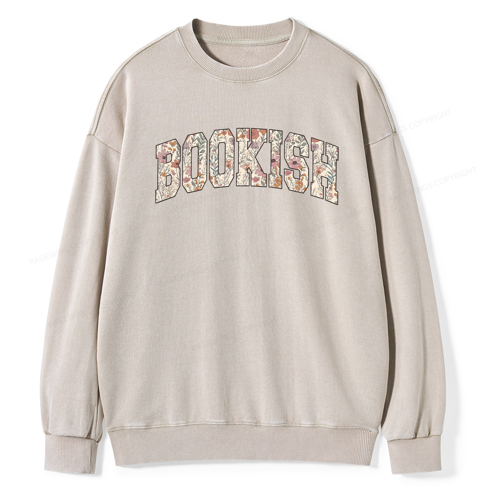 Pagewings Bookish Unisex Washed Sweatshirt