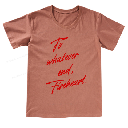 Pagewings To Whatever End Fireheart V-neck T-shirt