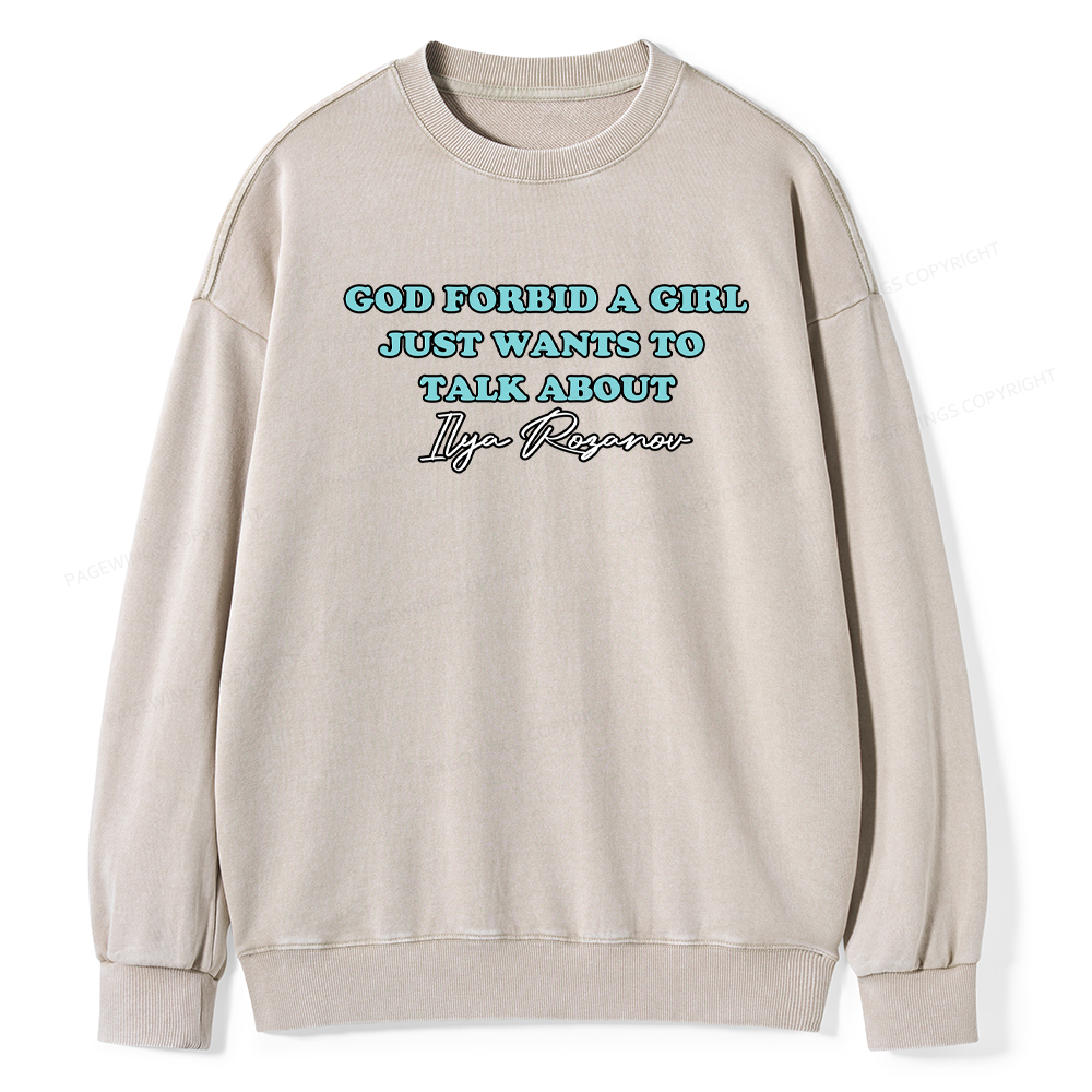 Pagewings Romance Book Lover Unisex Washed Sweatshirt