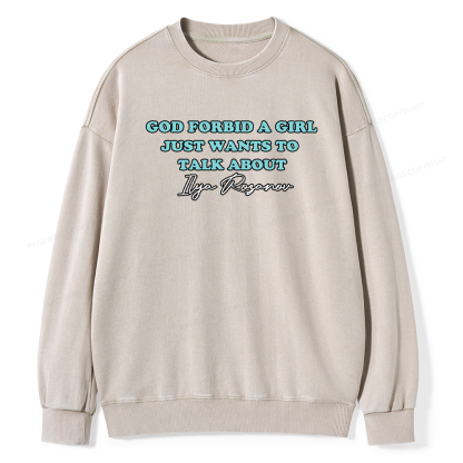 Pagewings Romance Book Lover Unisex Washed Sweatshirt