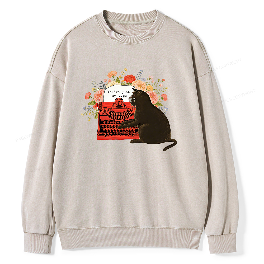 Pagewings You're Just My Type Unisex Washed Sweatshirt