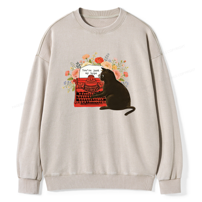 Pagewings You're Just My Type Unisex Washed Sweatshirt