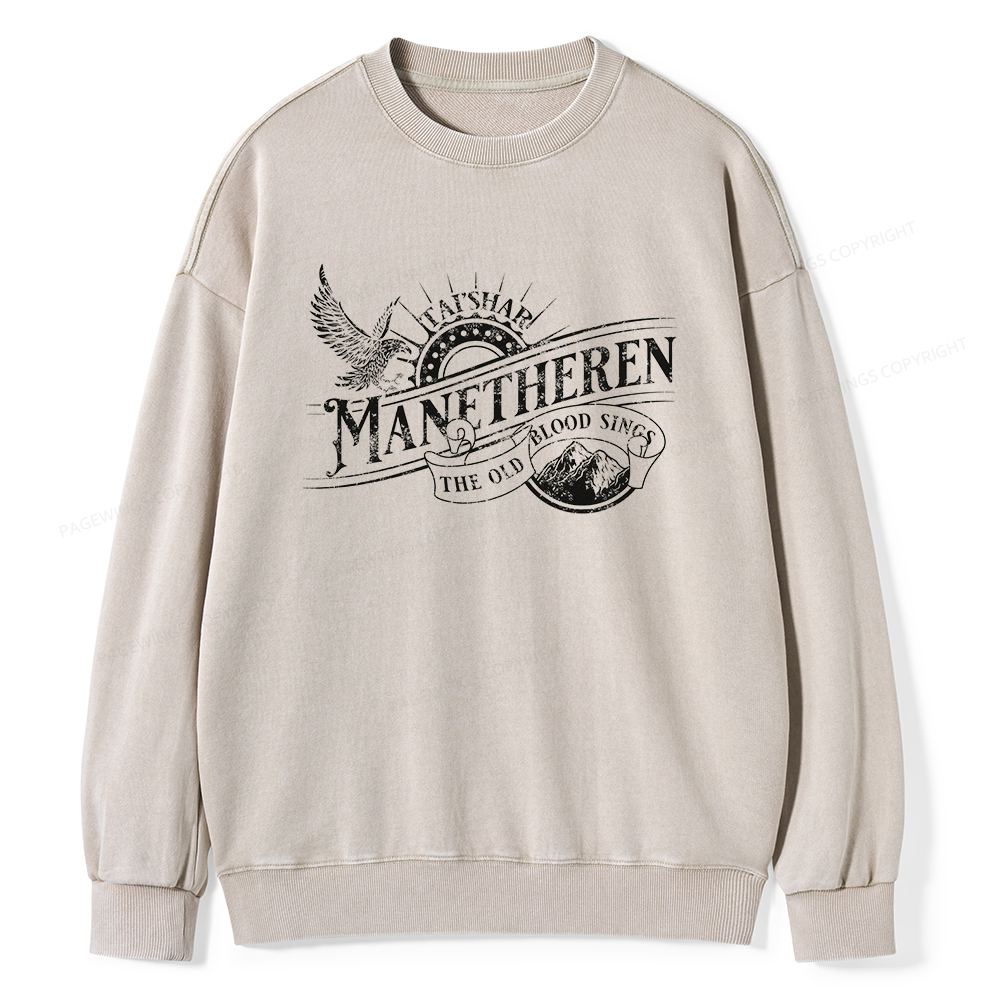Pagewings Manetheren Unisex Washed Sweatshirt