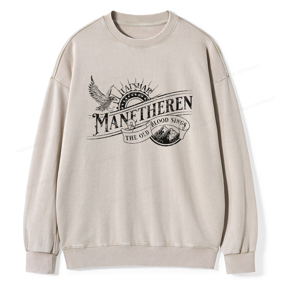 Pagewings Manetheren Unisex Washed Sweatshirt