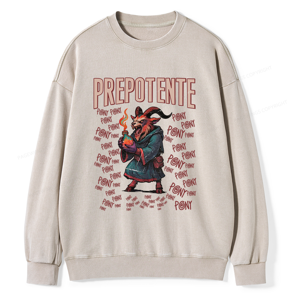 Pagewings Prepotente Unisex Washed Sweatshirt