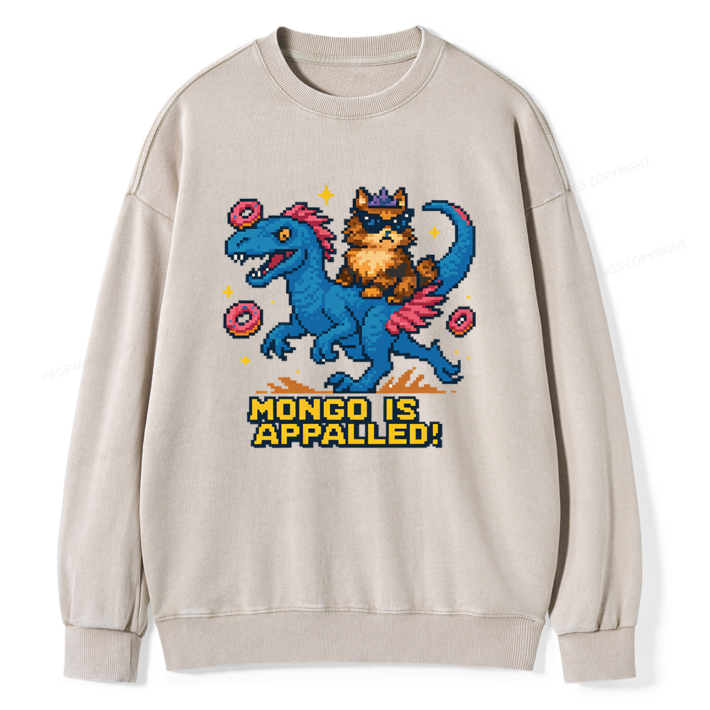 Pagewings Mongo Is Appalled Unisex Washed Sweatshirt