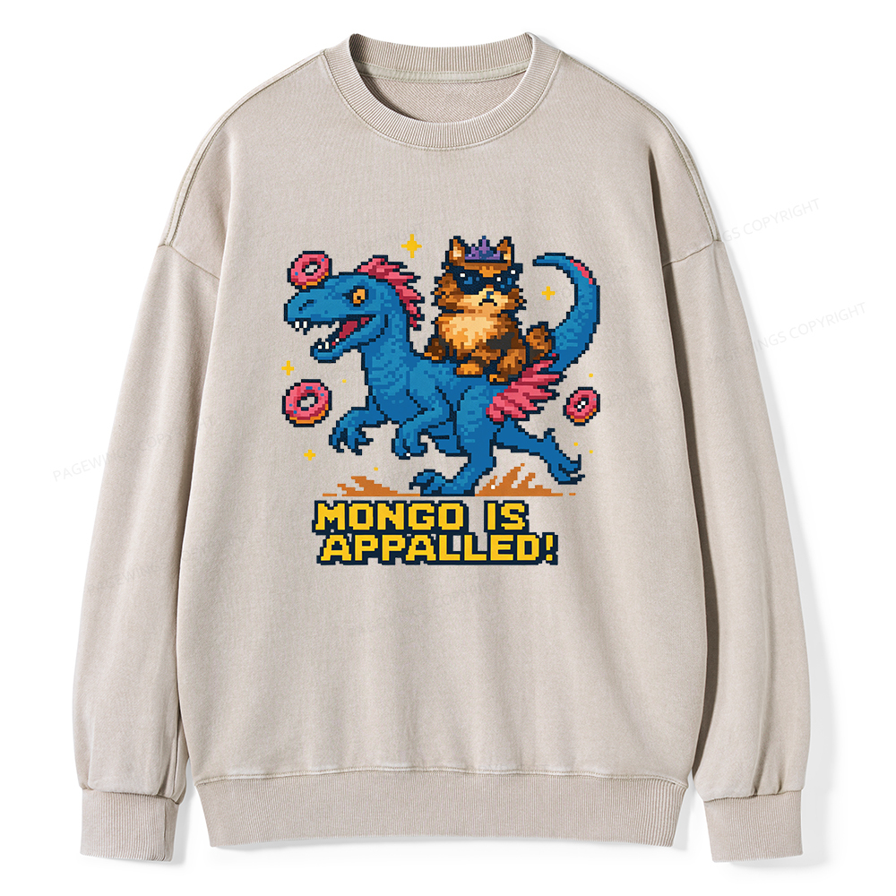 Pagewings Mongo Is Appalled Unisex Washed Sweatshirt