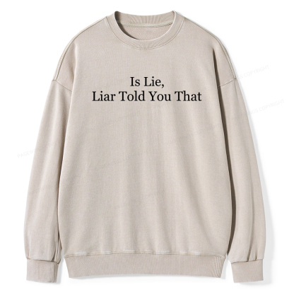 Pagewings Is Lie Liar Told You That Unisex Washed Sweatshirt