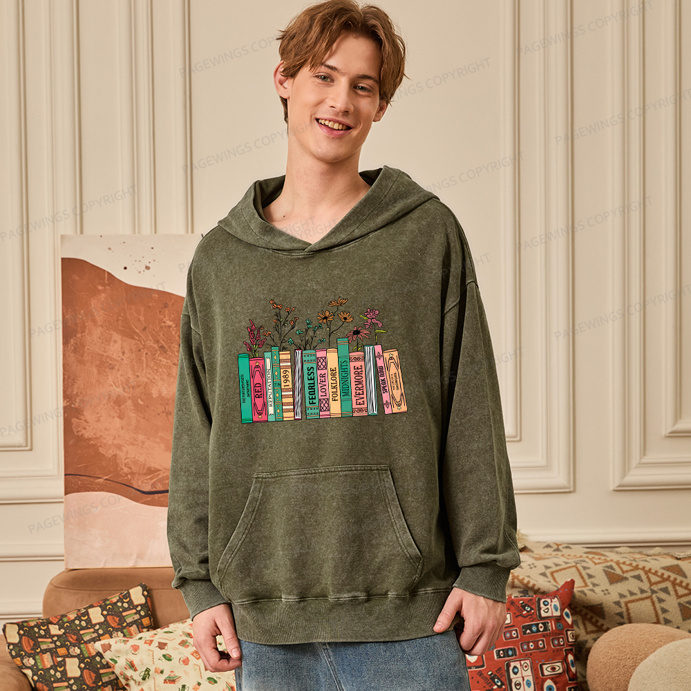 Pagewings Book Lover Unisex Washed Hoodie