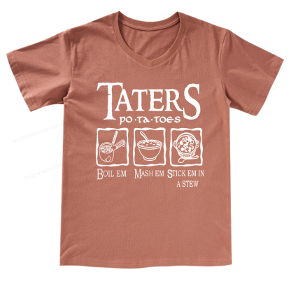 Pagewings Taters PoTaToes V-neck T-shirt
