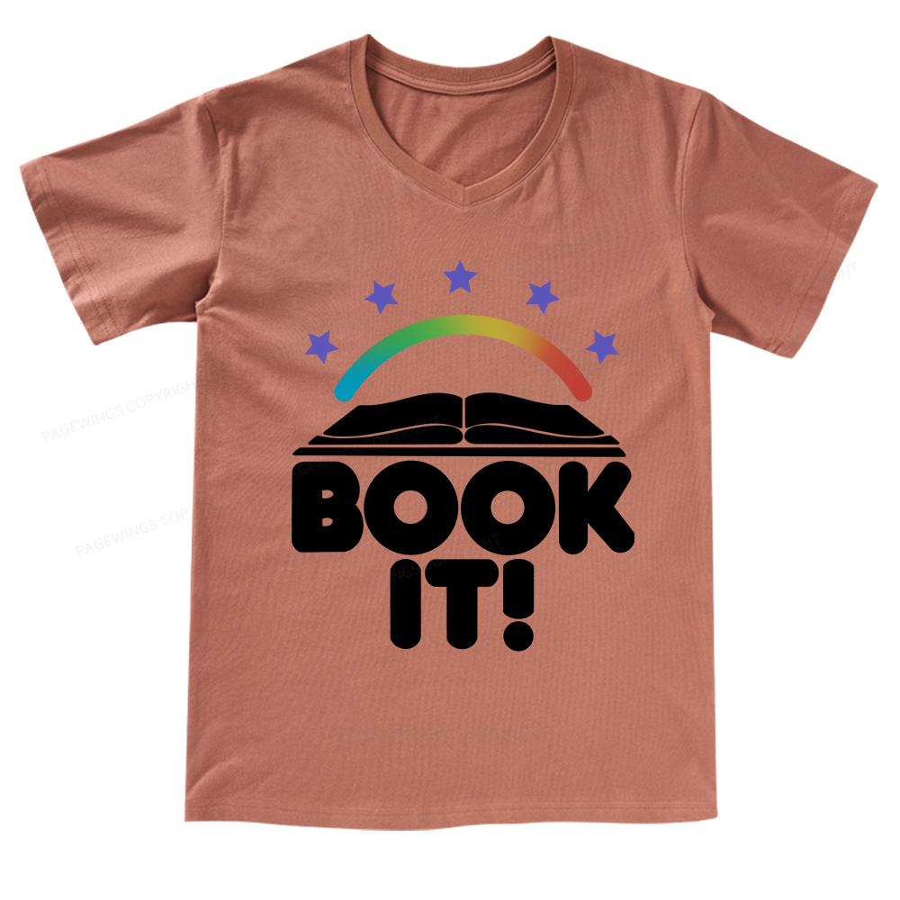 Pagewings Book It V-neck T-shirt