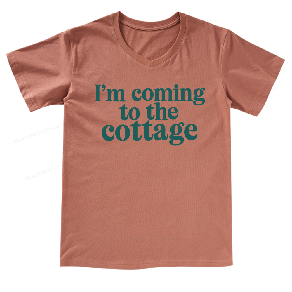 Pagewings I'm Coming To The Cottage V-neck T-shirt