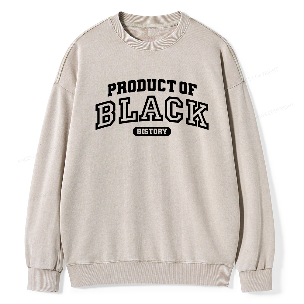 Pagewings Product of Black History Washed Sweatshirt