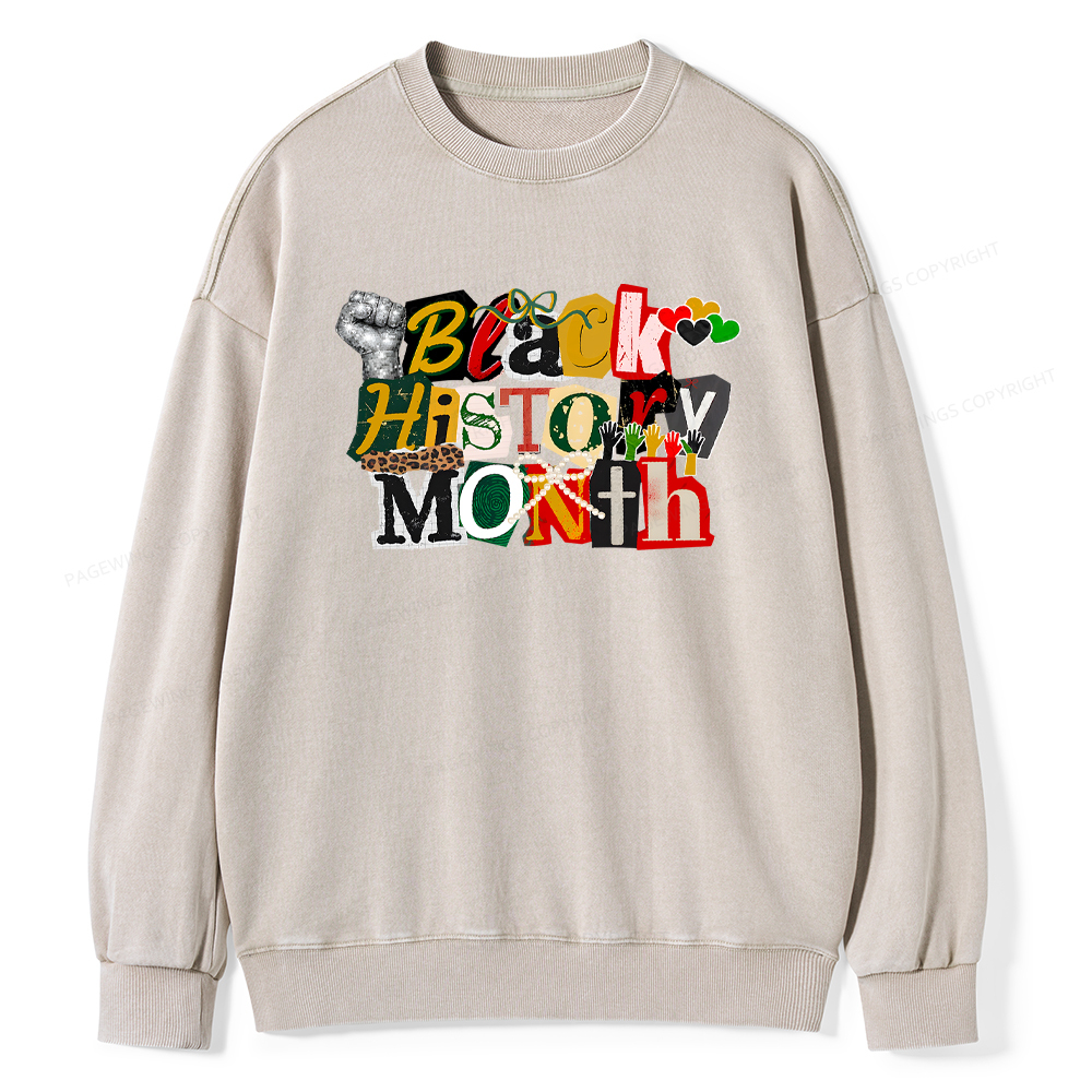 Pagewings Black History Month Washed Sweatshirt