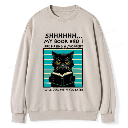 Pagewings My Book And I Are Having A Moment Washed Sweatshirt