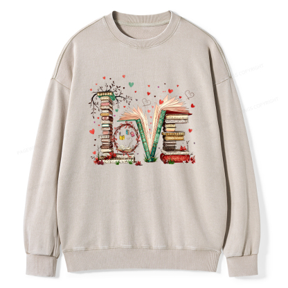 Pagewings Book Lover Washed Sweatshirt