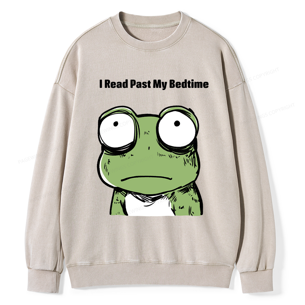 Pagewings I Read Past My Bedtime Washed Sweatshirt