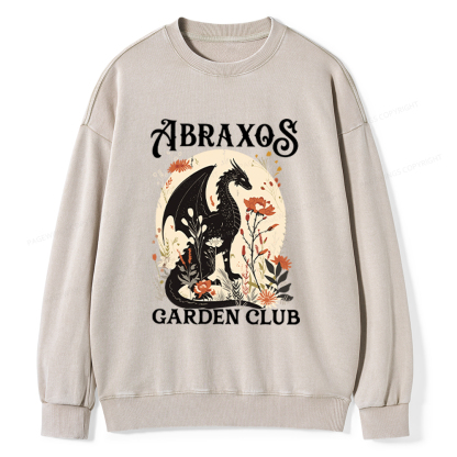 Pagewings Abraxos Flower Garden Club Washed Sweatshirt