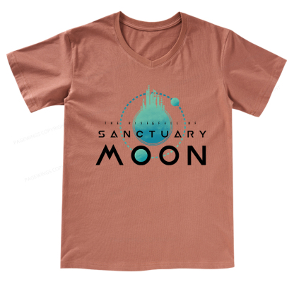 Pagewings Sanctuary Moon V-neck T-shirt