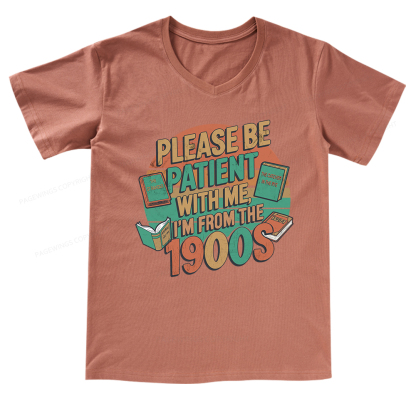 Pagewings Please Be Patient With Me V-neck T-shirt