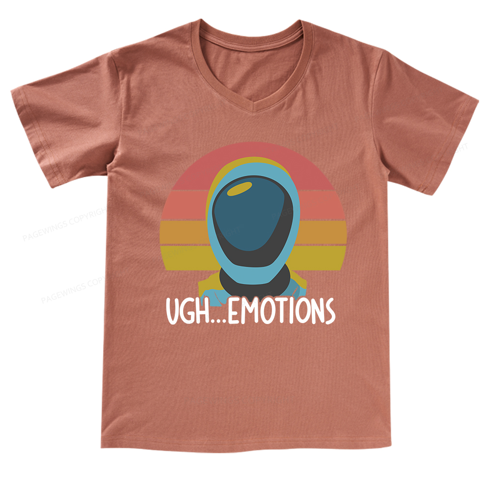 Pagewings Ugh...Emotions V-neck T-shirt