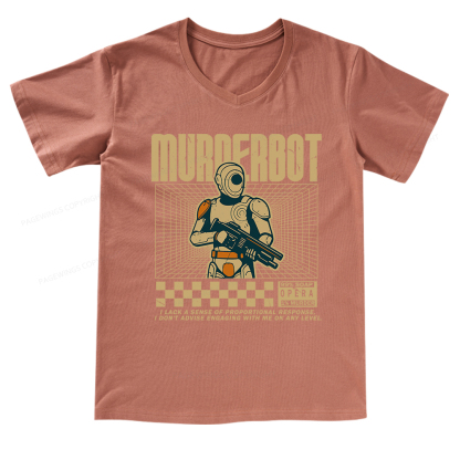 Pagewings Sci-Fiction Robot Hobby V-neck T-shirt