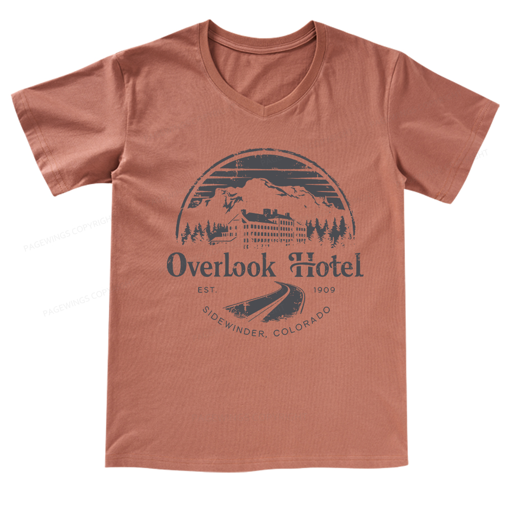 Pagewings Overlook Hotel V-neck T-shirt