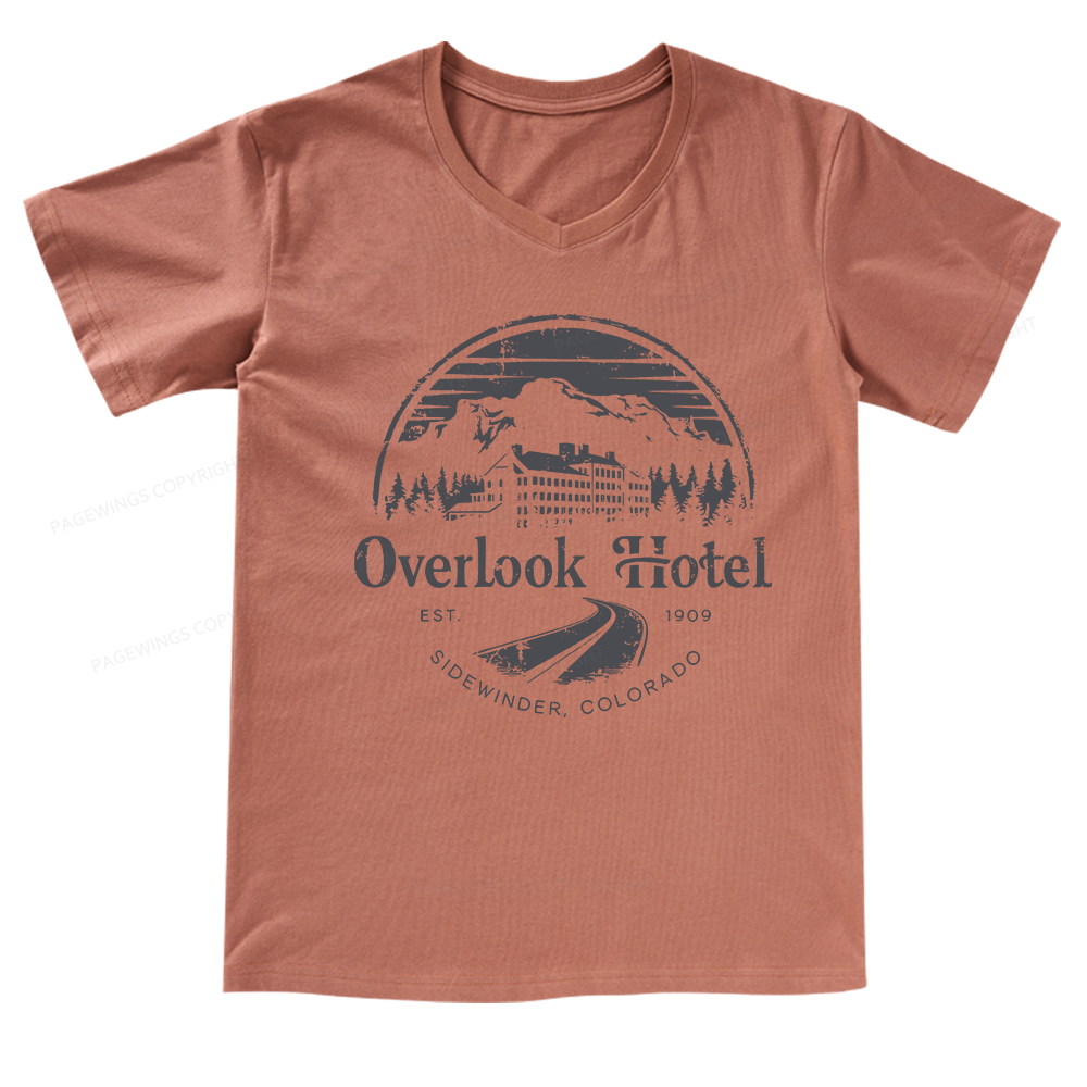 Pagewings Overlook Hotel V-neck T-shirt