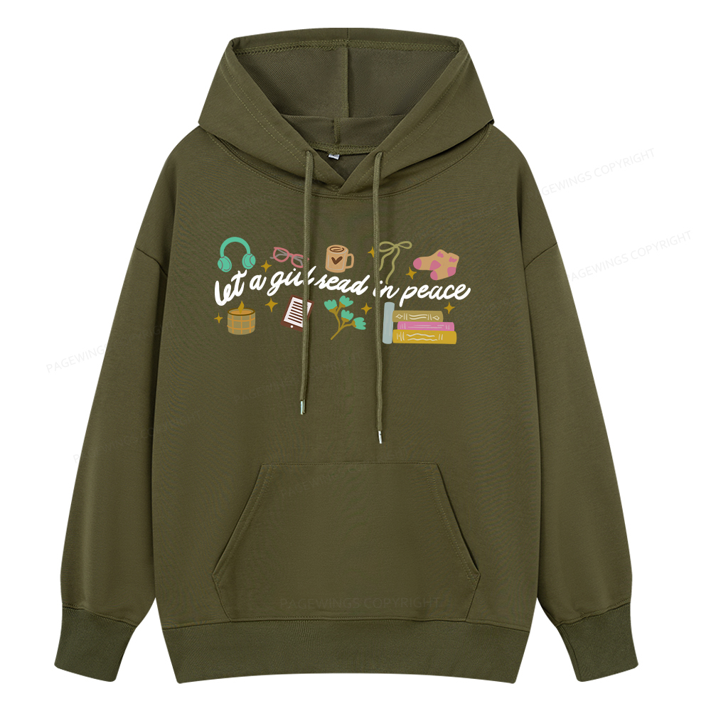 Pagewings Let a Girl Read in Peace Unisex Classic Hoodie