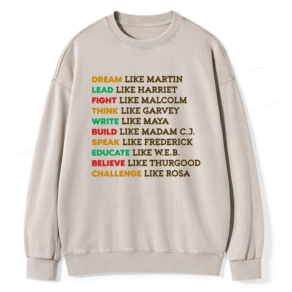 Pagewings Black History Washed Sweatshirt